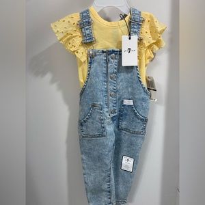 NWT 7 for all mankind overall set 12m